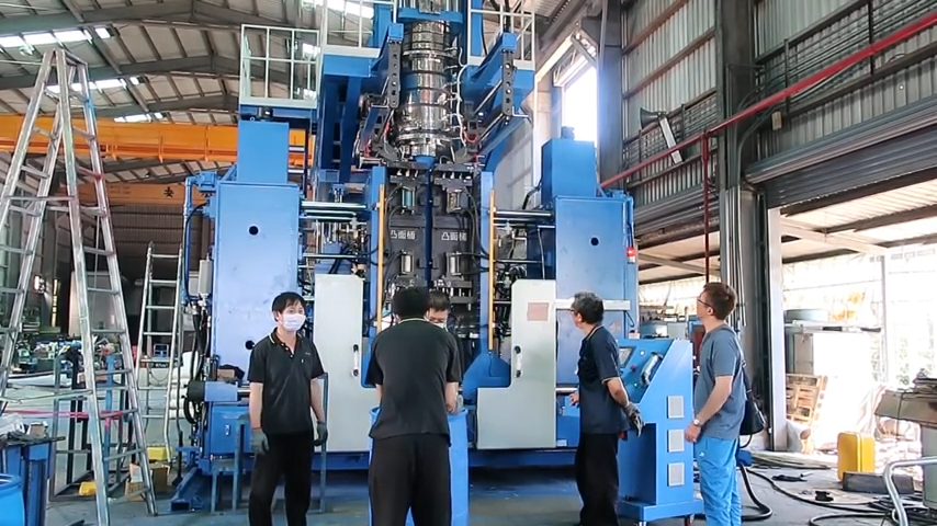 200L Double L-Ring Drum/ Open Top Drum Blow Molding Machine 21-001